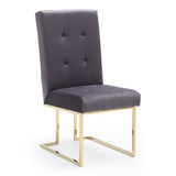 Legend Modern Grey Fabric & Gold Dining Chair (Set of 2)