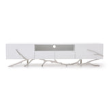 Legend 87"-Wide Modern White TV Stand