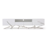 Legend 79"-Wide Modern White TV Stand