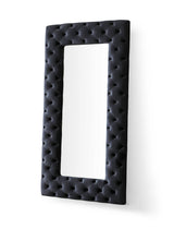 Legend Transitional Black Velvet Floor Mirror