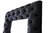 Legend Transitional Black Velvet Floor Mirror