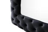 Legend Transitional Black Velvet Floor Mirror