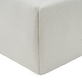Liam Modern Ivory Fabric Upholstered Bed