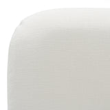Liam Modern Ivory Fabric Upholstered Bed