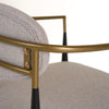Liberty Modern Beige Fabric + Black & Gold Accent Chair