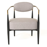 Liberty Modern Beige Fabric + Black & Gold Accent Chair