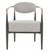 Liberty Modern Light Grey Fabric + Black & Gold Accent Chair