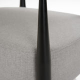 Liberty Modern Light Grey Fabric + Black & Gold Accent Chair