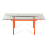 Linus Contemporary Glass Extendable Dining Table