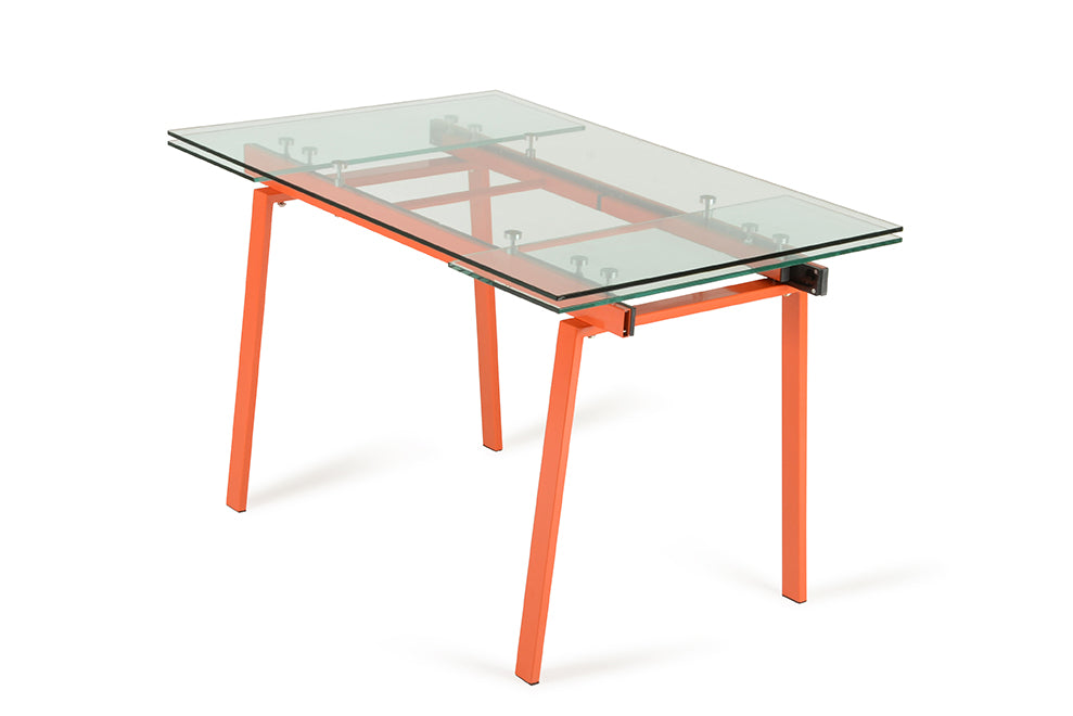 Linus Contemporary Glass Extendable Dining Table