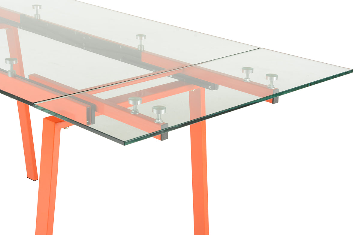 Linus Contemporary Glass Extendable Dining Table