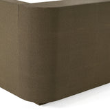 Lois Modern Grey Leather & Beige Shagreen High Headboard Bed