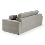 Loki Modern Grey Fabric 3-Seat Sofa