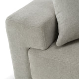 Loki Modern Grey Fabric 4-Seat Sofa