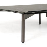 Lothal Modern Black Faux Marble Coffee Table