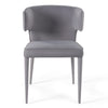Lucero Modern Grey Velvet Arm Dining Chair