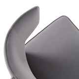 Lucero Modern Grey Velvet Arm Dining Chair