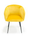 Luzerne Modern Yellow Velvet Dining Chair