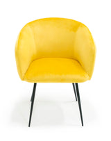 Luzerne Modern Yellow Velvet Dining Chair