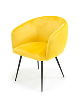 Luzerne Modern Yellow Velvet Dining Chair