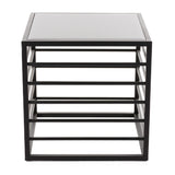 Malvo Modern Black + Glass End Table