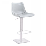 Manning Modern White Adjustable Bar Stool