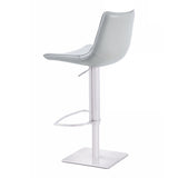 Manning Modern White Adjustable Bar Stool