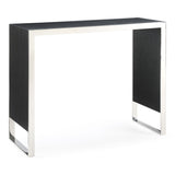 Manston Modern Black Oak & Stainless Steel Bar Table