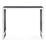 Manston Modern Black Oak & Stainless Steel Bar Table