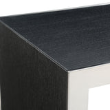 Manston Modern Black Oak & Stainless Steel Bar Table