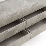 Marbella Italian Modern Grey Marble Dresser