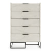Marbella Italian Modern White Marble Chest
