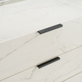 Marbella Italian Modern White Marble Chest