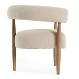 Marchland Modern Beige Fabric + Oak Accent Chair