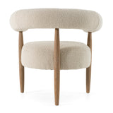 Marchland Modern Beige Fabric + Oak Accent Chair