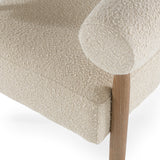 Marchland Modern Beige Fabric + Oak Accent Chair