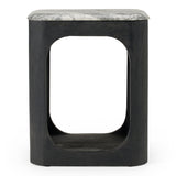 Marco Modern Black & White Granite End Table