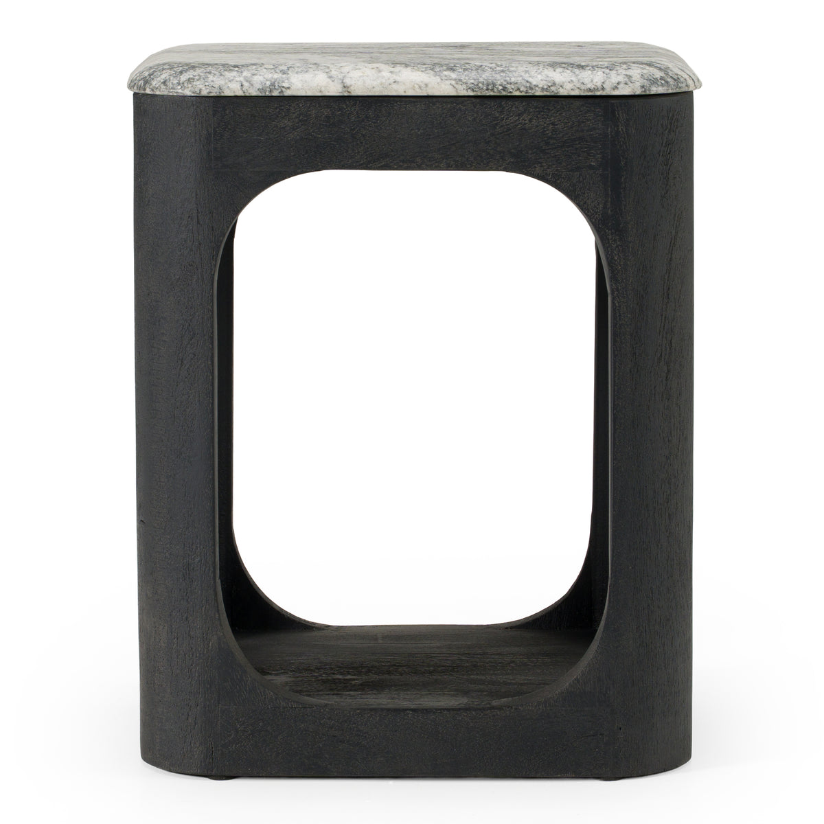 Marco Modern Black & White Granite End Table