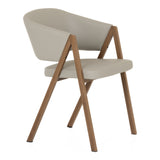 Marcus Modern Light Grey Vegan Leather Dining Chair (Set of 2)