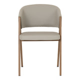 Marcus Modern Light Grey Vegan Leather Dining Chair (Set of 2)