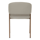 Marcus Modern Light Grey Vegan Leather Dining Chair (Set of 2)