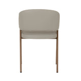 Marcus Modern Light Grey Vegan Leather Dining Chair (Set of 2)