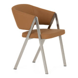 Marcus Modern Camel Vegan Leather Dining Chair (Set of 2)