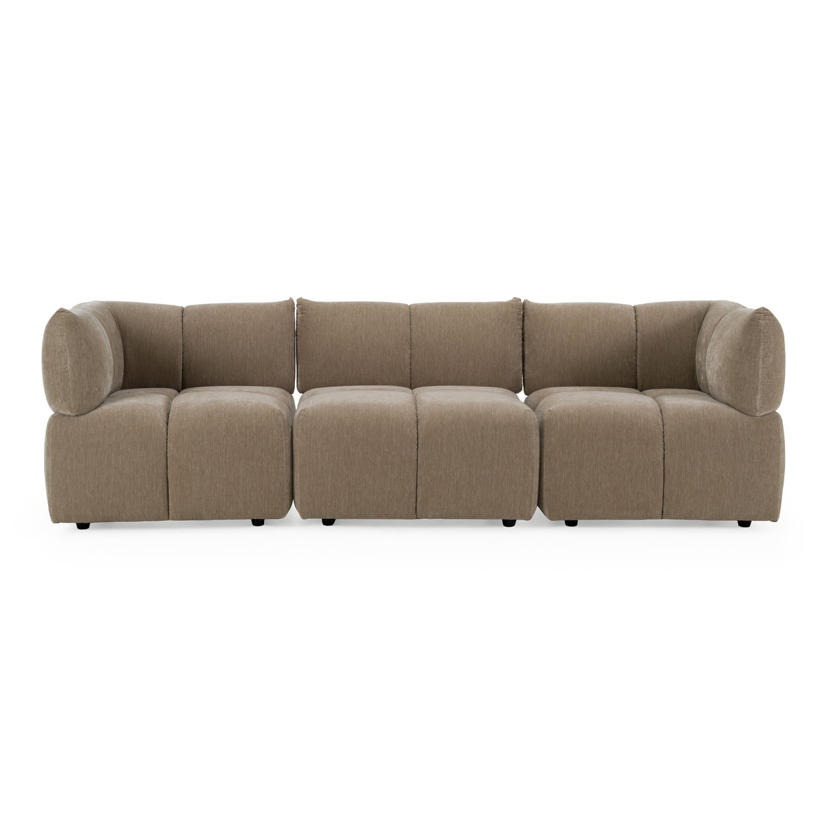 Marisol Modern Taupe Fabric Sectional Sofa