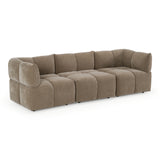 Marisol Modern Taupe Fabric Sectional Sofa