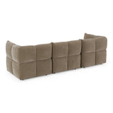 Marisol Modern Taupe Fabric Sectional Sofa