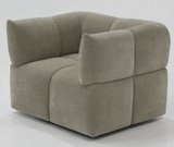 Marisol Modern Taupe Fabric Swivel Accent Chair