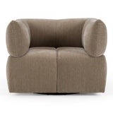 Marisol Modern Taupe Fabric Swivel Accent Chair