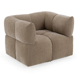 Marisol Modern Taupe Fabric Swivel Accent Chair