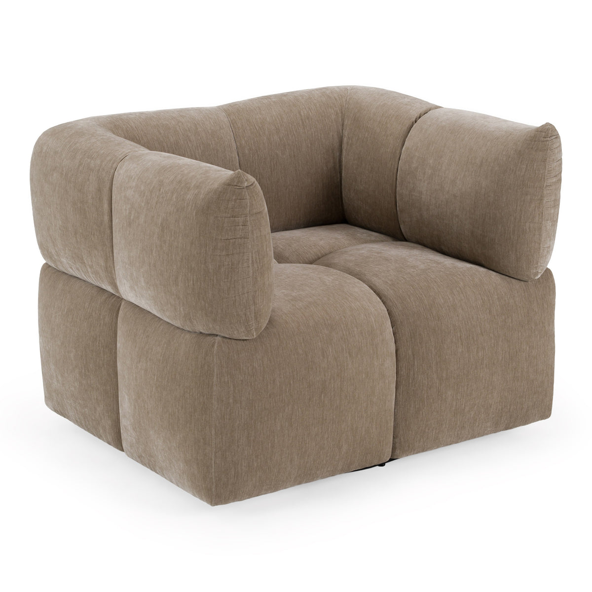 Marisol Modern Taupe Fabric Swivel Accent Chair
